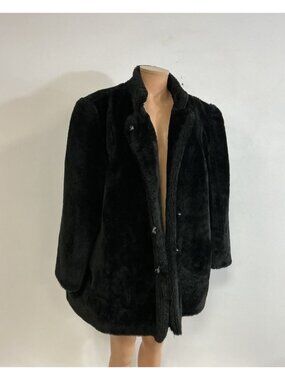 Vintage Sears Faux Fur Plush Coat Jacket Womens XL